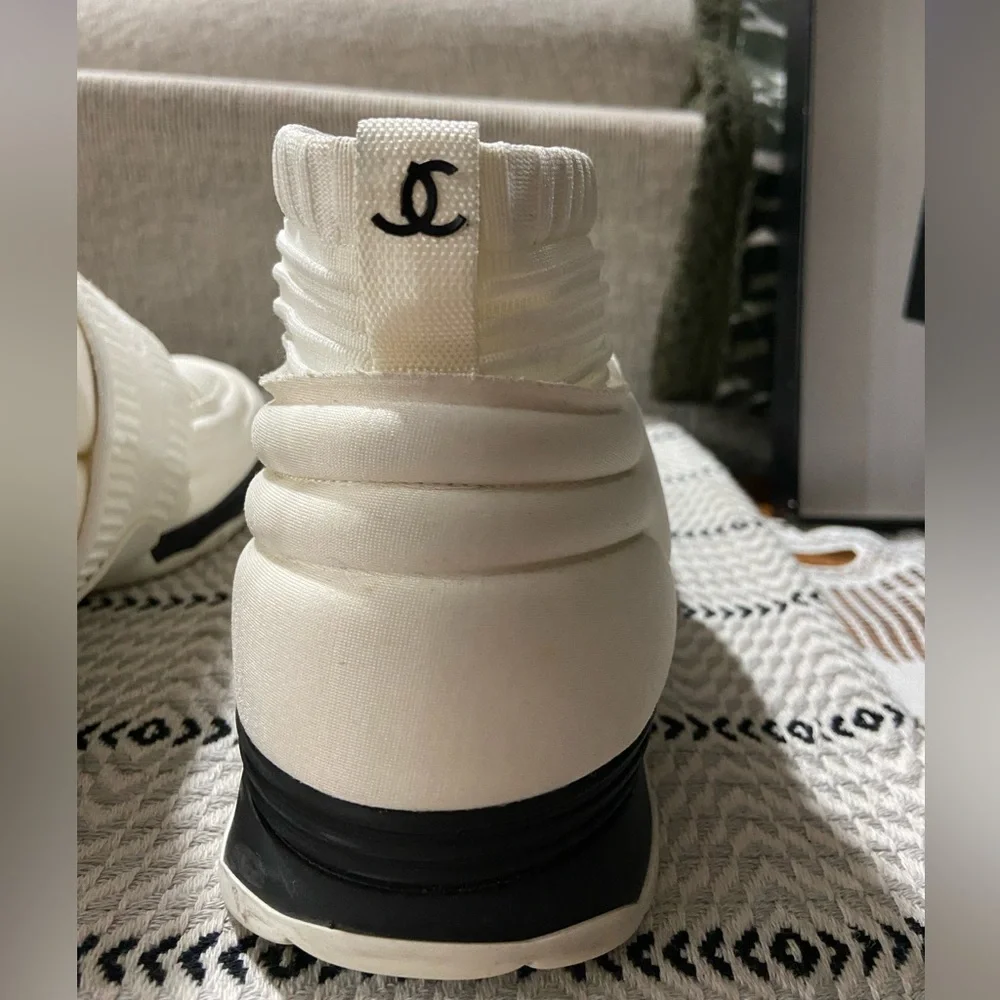 Chanel 17B Stretch Fabric Sneaker